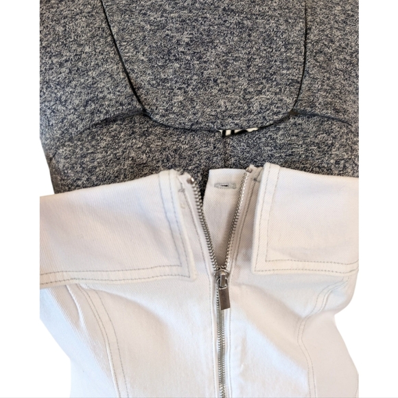 NWT Wild Fable White Denim Strapless Corset Top - Size M - Picture 8 of 11